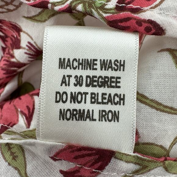 Exclusively For Signals Womens Tunic Top XL Floral Boho Handkerchief Hem Cotton - Picture 8 of 8